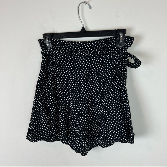 ❌Zara High Rise Waisted Printed Skort Skirt Black Size S - Picture 5 of 7